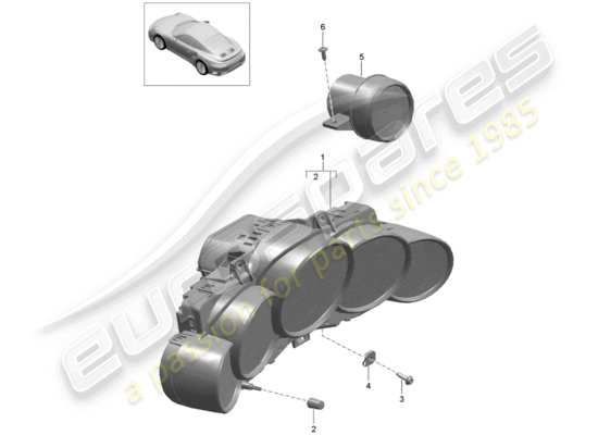 a part diagram from the Porsche 991 Turbo parts catalogue