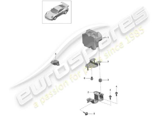 a part diagram from the Porsche 991 Turbo parts catalogue