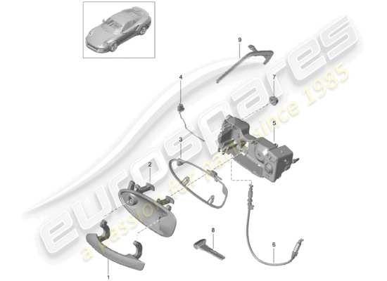 a part diagram from the Porsche 991 Turbo parts catalogue