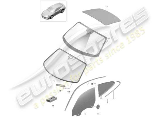 a part diagram from the Porsche 991 Turbo parts catalogue