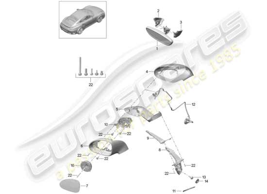 a part diagram from the Porsche 991 Turbo parts catalogue