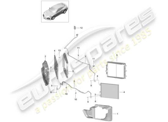 a part diagram from the Porsche 991 Turbo parts catalogue