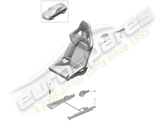 a part diagram from the Porsche 991 T/GT2RS parts catalogue