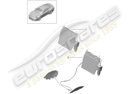 a part diagram from the Porsche 991 T/GT2RS parts catalogue