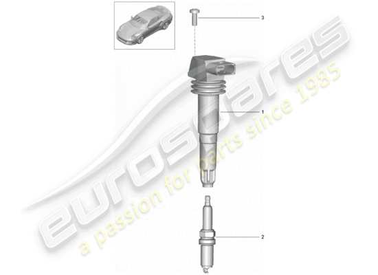 a part diagram from the Porsche 991 Turbo parts catalogue