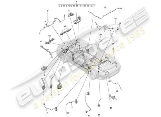 a part diagram from the Porsche 991 Turbo parts catalogue