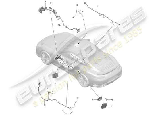 a part diagram from the Porsche 991 Turbo parts catalogue