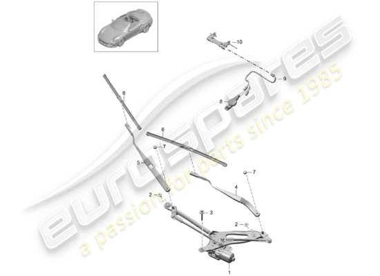 a part diagram from the Porsche 991 T/GT2RS parts catalogue