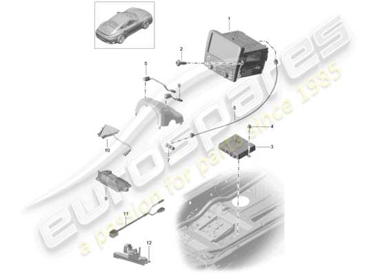 a part diagram from the Porsche 991 Turbo parts catalogue