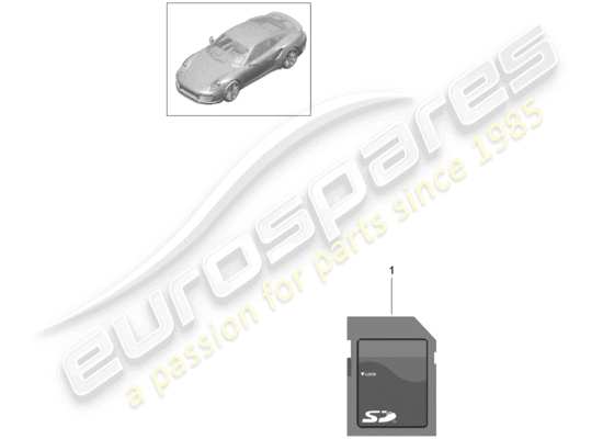 a part diagram from the Porsche 991 Turbo parts catalogue