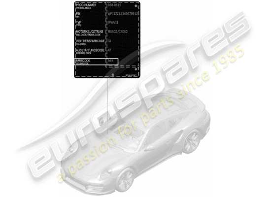 a part diagram from the Porsche 991 Turbo parts catalogue