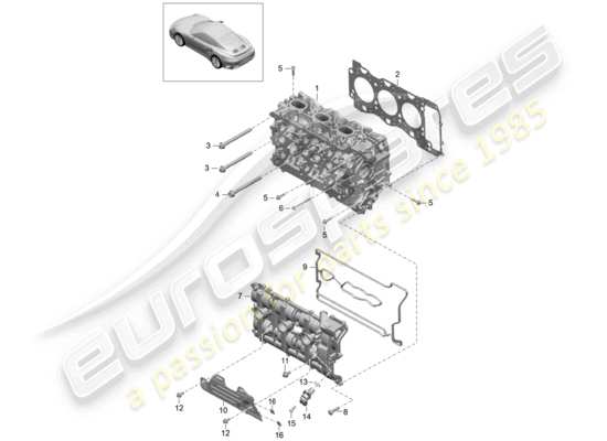 a part diagram from the Porsche 991 Turbo parts catalogue