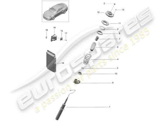 a part diagram from the Porsche 991 Turbo parts catalogue