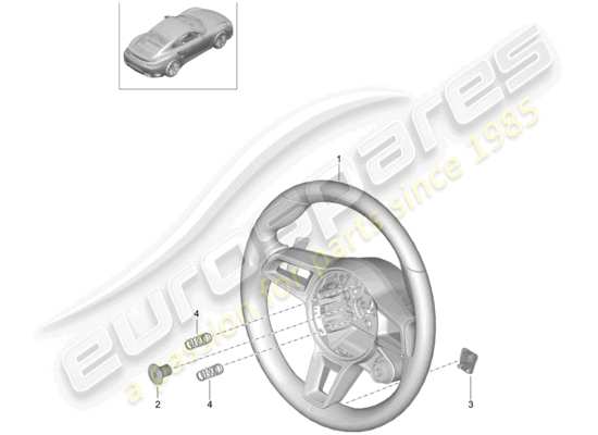 a part diagram from the Porsche 991 Turbo parts catalogue