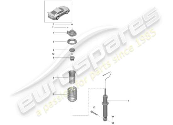 a part diagram from the Porsche 991 Turbo parts catalogue