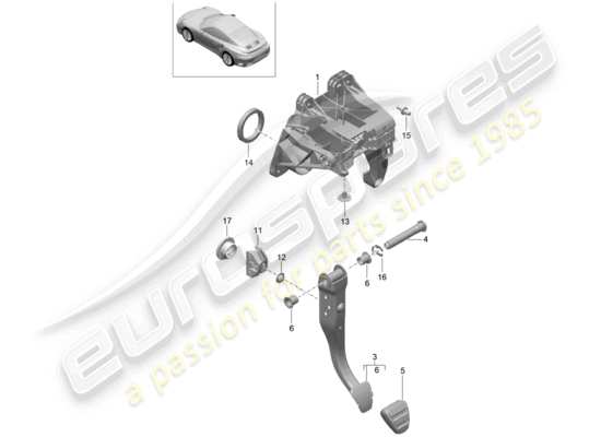 a part diagram from the Porsche 991 Turbo parts catalogue