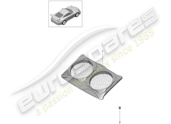 a part diagram from the Porsche 991 Turbo parts catalogue