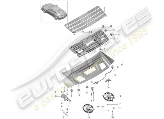 a part diagram from the Porsche 991 Turbo parts catalogue