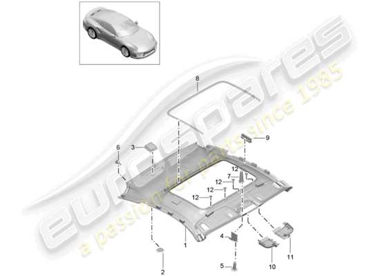 a part diagram from the Porsche 991 Turbo parts catalogue