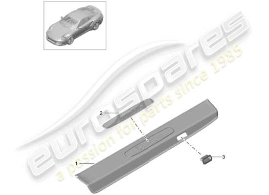 a part diagram from the Porsche 991 Turbo parts catalogue