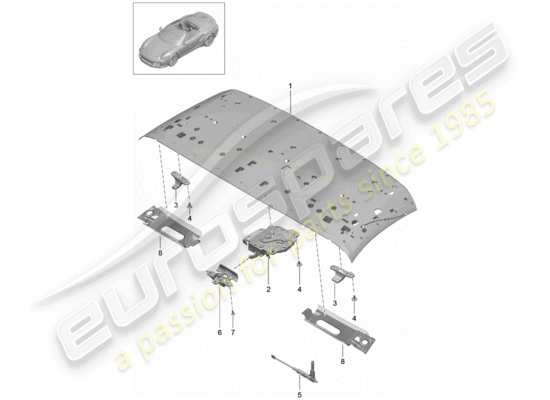 a part diagram from the Porsche 991 Turbo parts catalogue