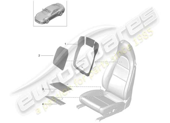 a part diagram from the Porsche 991 Turbo parts catalogue