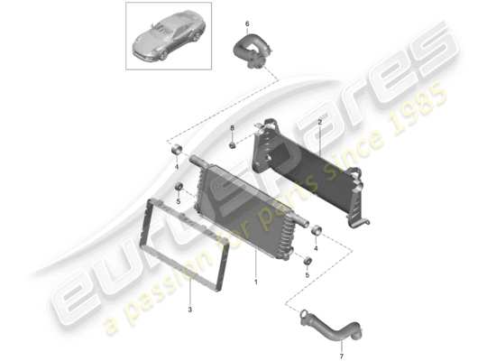 a part diagram from the Porsche 991 Turbo (2020) parts catalogue