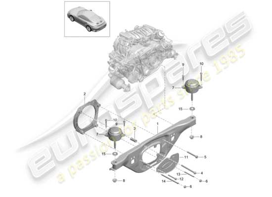 a part diagram from the Porsche 991 Turbo parts catalogue