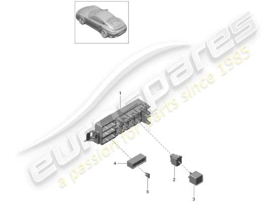 a part diagram from the Porsche 991 Turbo (2020) parts catalogue