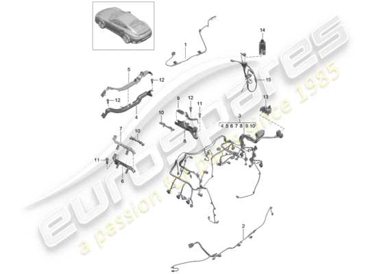 a part diagram from the Porsche 991 Turbo (2020) parts catalogue