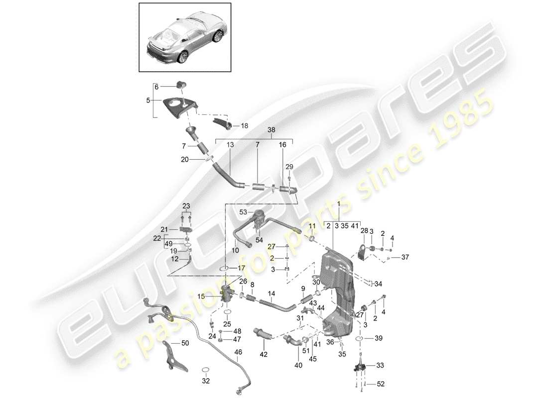 Porsche 991R/GT3/RS (2014) ENGINE (OIL PRESS./LUBRICA.) Parts Diagram