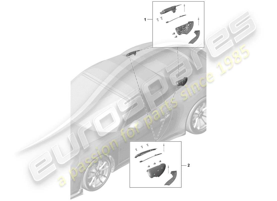 Porsche 991R/GT3/RS (2014) CATCH Parts Diagram