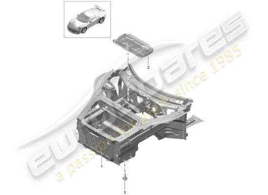 a part diagram from the Porsche 991R/GT3/RS (2014) parts catalogue