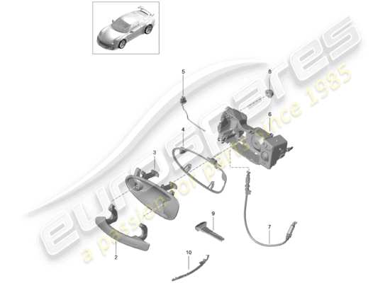 a part diagram from the Porsche 991R/GT3/RS (2014) parts catalogue