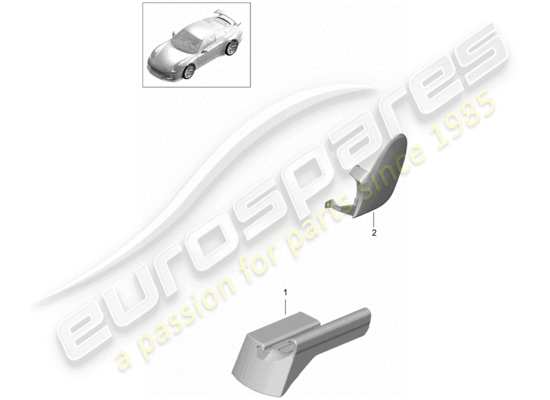 a part diagram from the Porsche 991R/GT3/RS parts catalogue