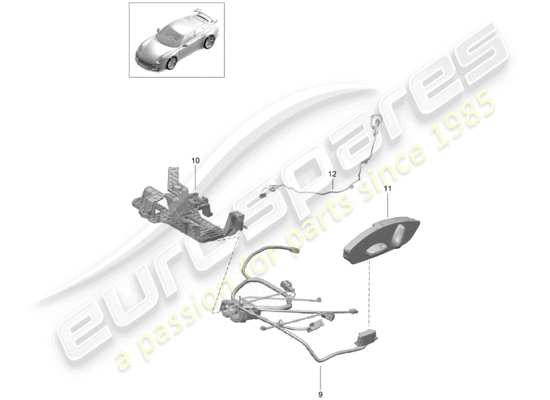 a part diagram from the Porsche 991R/GT3/RS (2014) parts catalogue