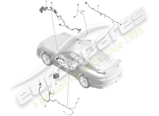 a part diagram from the Porsche 991R/GT3/RS parts catalogue