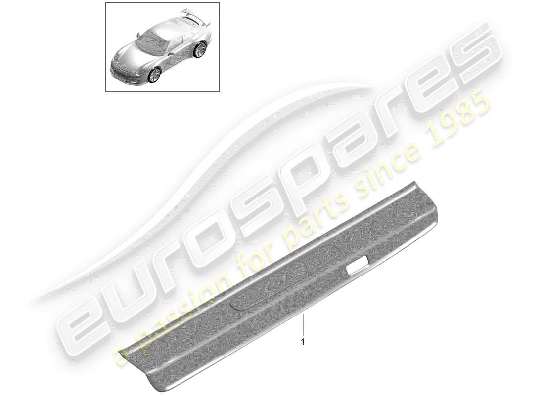 Porsche 991R/GT3/RS (2015) scuff plate - sill panel Part Diagram