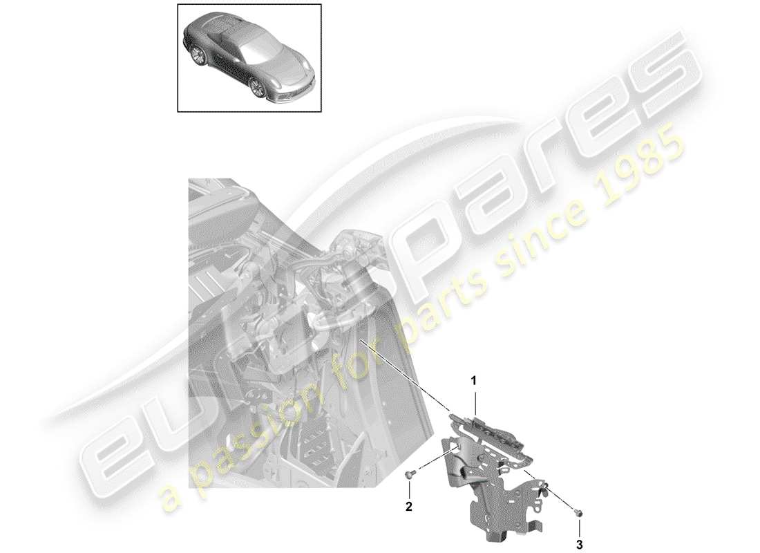 Porsche 991R/GT3/RS (2015) flap Part Diagram