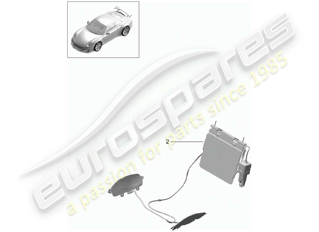 Porsche 991R/GT3/RS (2015) lumbar support Part Diagram