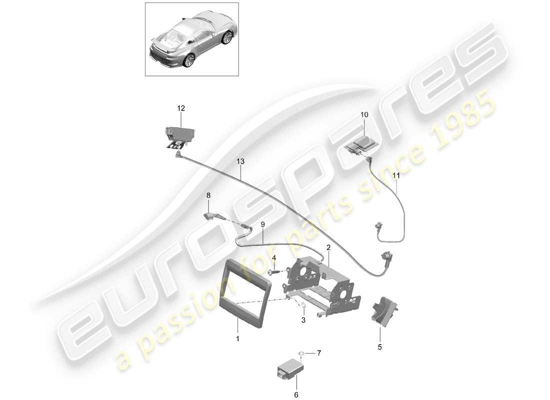 Porsche 991R/GT3/RS (2015) ELECTRIC PARTS FOR Part Diagram