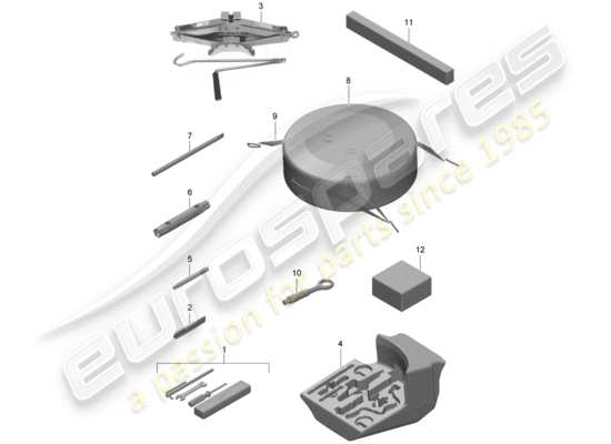 a part diagram from the Porsche 991R/GT3/RS parts catalogue