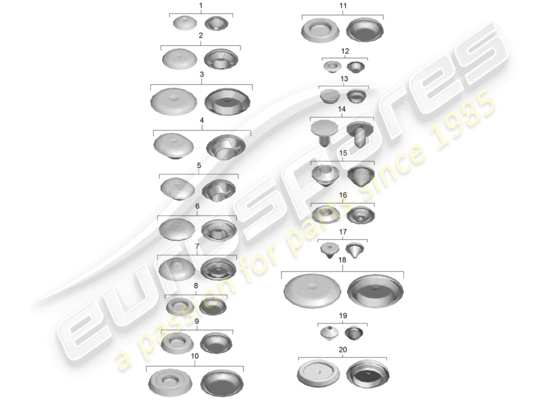 a part diagram from the Porsche 991R/GT3/RS (2015) parts catalogue