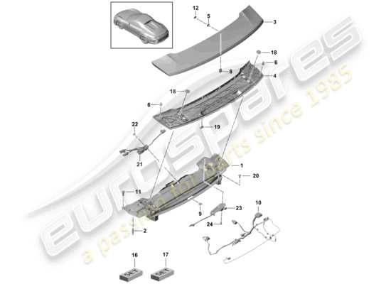 a part diagram from the Porsche 991R/GT3/RS parts catalogue