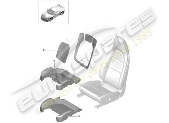 a part diagram from the Porsche 991R/GT3/RS parts catalogue