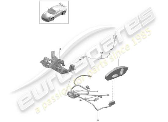 a part diagram from the Porsche 991R/GT3/RS (2015) parts catalogue