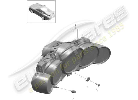 a part diagram from the Porsche 991R/GT3/RS (2015) parts catalogue