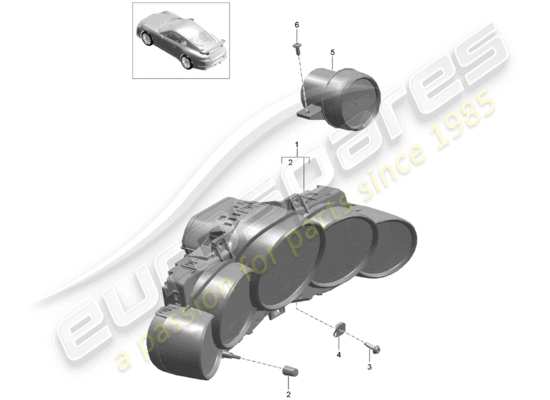 a part diagram from the Porsche 991R/GT3/RS (2015) parts catalogue