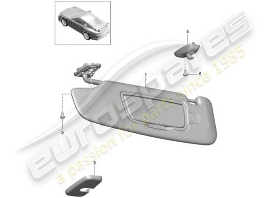 a part diagram from the Porsche 991R/GT3/RS parts catalogue