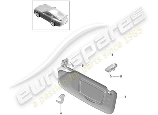 a part diagram from the Porsche 991R/GT3/RS parts catalogue